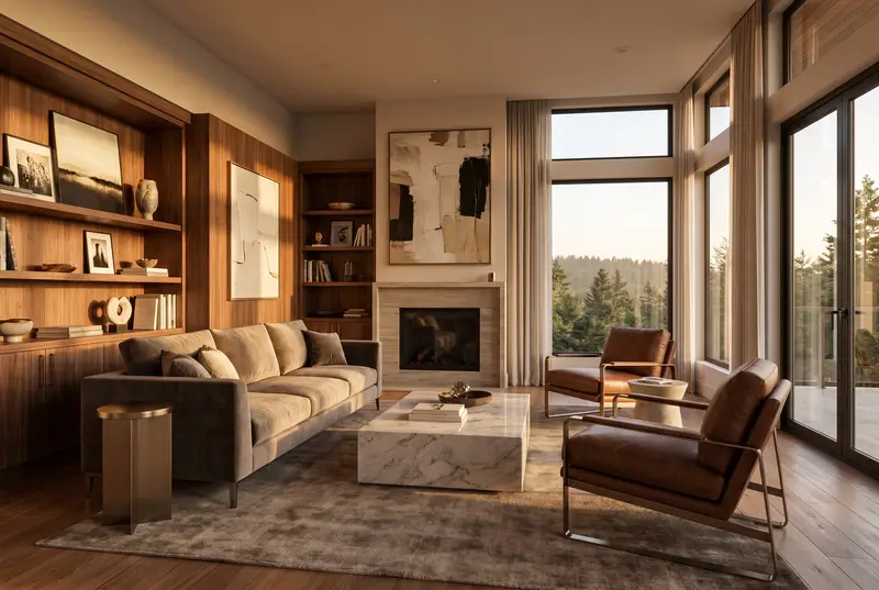 Visualización arquitectónica interior