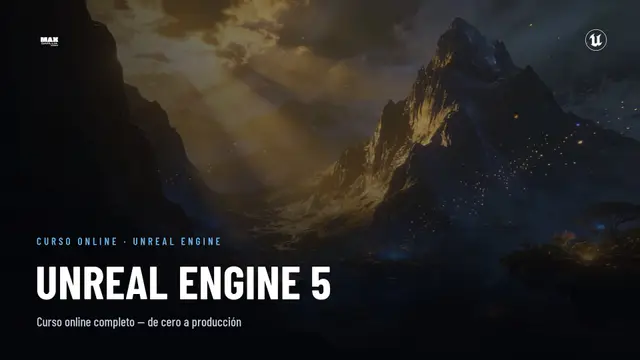 Portada de Formación de Unreal Engine 5 De 0 a Creación de Environments y Cinematias AAA